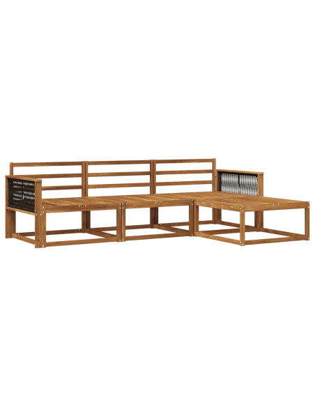 Set di divani da esterno 4 pcs Naturale
