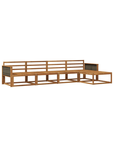 Set di divani da esterno 5 pcs Naturale