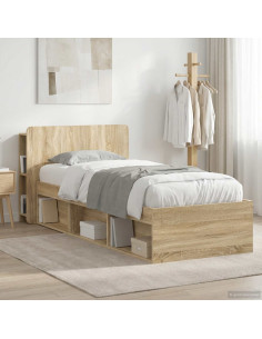 Telaio del letto con storage Rovere Sonoma 75 x 190 cm