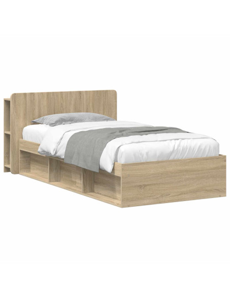 Telaio del letto con storage Rovere Sonoma 90 x 190 cm