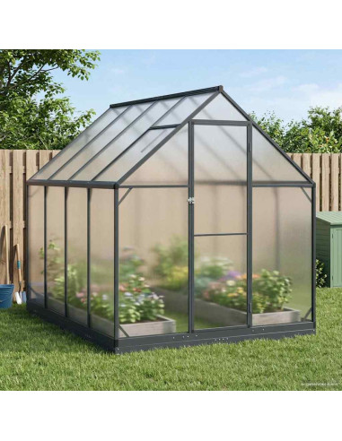 Serra da Giardino con porta Antracite 183,5 x 243,5 x 207 cm