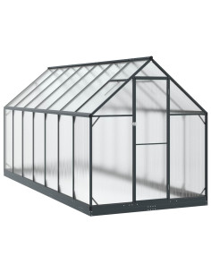 Serra da Giardino con porta Antracite 183,5 x 423,5 x 207 cm