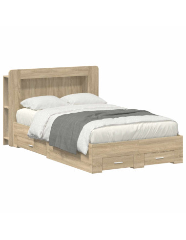Telaio del letto con storage Rovere Sonoma 120 x 200 cm