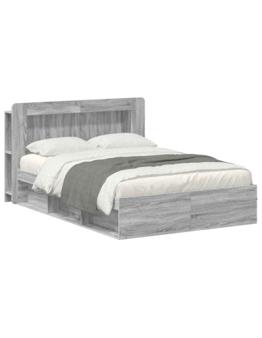 Telaio del letto con storage Sonoma grigio 140 x 200 cm