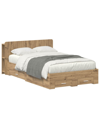 Telaio del letto con storage Rovere Artigianale 120 x 190 cm
