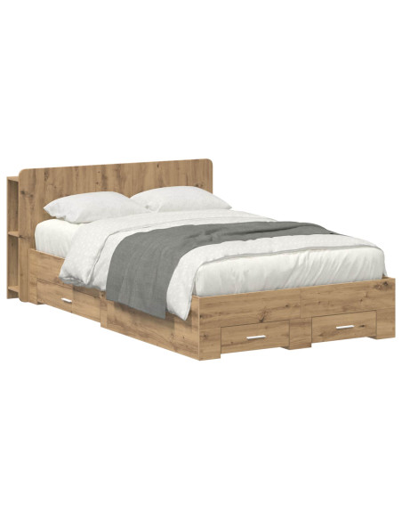 Telaio del letto con storage Rovere Artigianale 120 x 190 cm