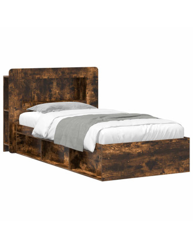 Telaio del letto con storage Rovere Fumo 90 x 200 cm