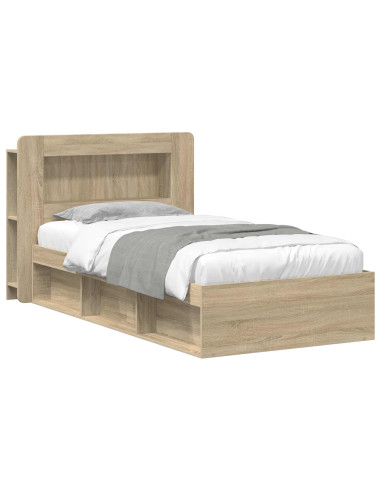 Telaio del letto con storage Rovere Sonoma 90 x 190 cm