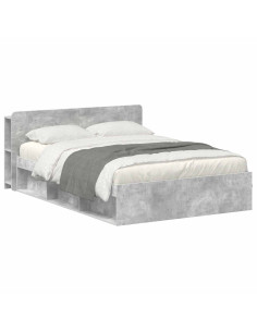 Telaio del letto con storage Grigio Cemento 140 x 200 cm