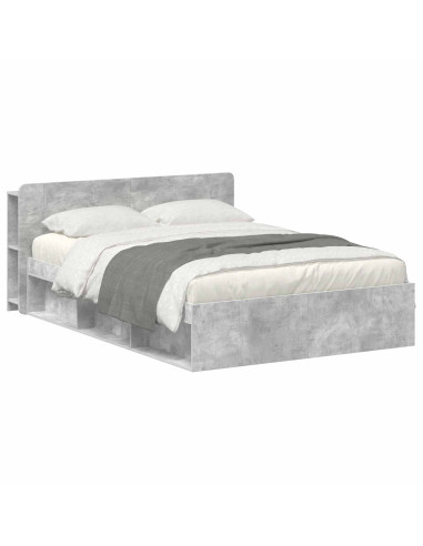 Telaio del letto con storage Grigio Cemento 140 x 200 cm