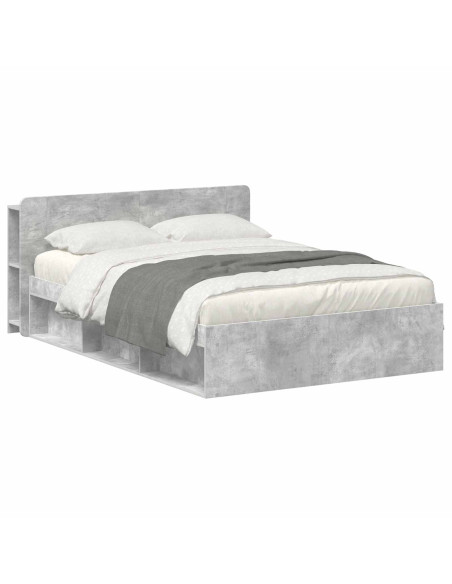 Telaio del letto con storage Grigio Cemento 140 x 200 cm