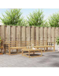 Set di divani da esterno 5 pcs Bianco 79 x 79 x 37 cm