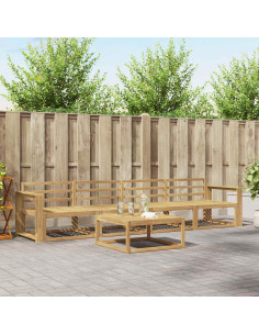 Set di divani da esterno 5 pcs Bianco 79 x 79 x 37 cm