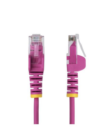 StarTech.com Cavo Ethernet CAT6 Rosa da 1m Patch UTP con Plug RJ45 Antigroviglio e Rilievi di Trazione, Cavo Lan Slim in Rame Pu