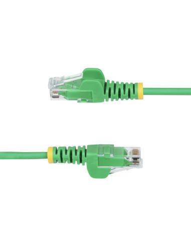 StarTech.com Cavo Ethernet CAT6 Verde da 1,5m Patch UTP con Plug RJ45 Antigroviglio e Rilievi di Trazione, Cavo Lan Slim in Rame