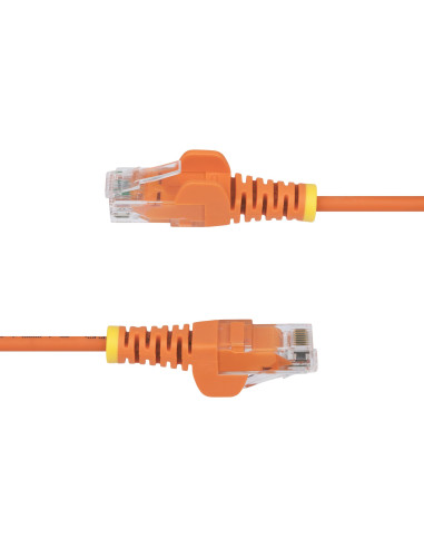 StarTech.com Cavo Ethernet CAT6 Arancione da 1m Patch UTP con Plug RJ45 Antigroviglio e Rilievi di Trazione, Cavo Lan Slim in Ra