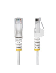 StarTech.com Cavo Ethernet CAT6 Bianco da 1m Patch UTP con Plug RJ45 Antigroviglio e Rilievi di Trazione, Cavo Lan Slim in Rame  2