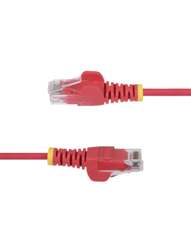 StarTech.com Cavo Ethernet CAT6 Rosso da 1m Patch UTP con Plug RJ45 Antigroviglio e Rilievi di Trazione, Cavo Lan Slim in Rame P