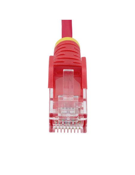 StarTech.com Cavo Ethernet CAT6 Rosso da 1m Patch UTP con Plug RJ45 Antigroviglio e Rilievi di Trazione, Cavo Lan Slim in Rame P