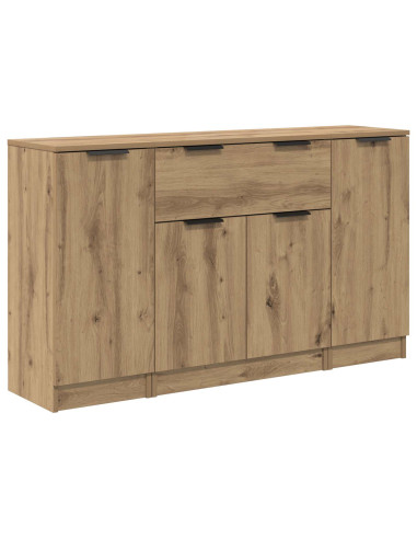 Credenza 3 pcs Rovere artigianale Legno multistrato