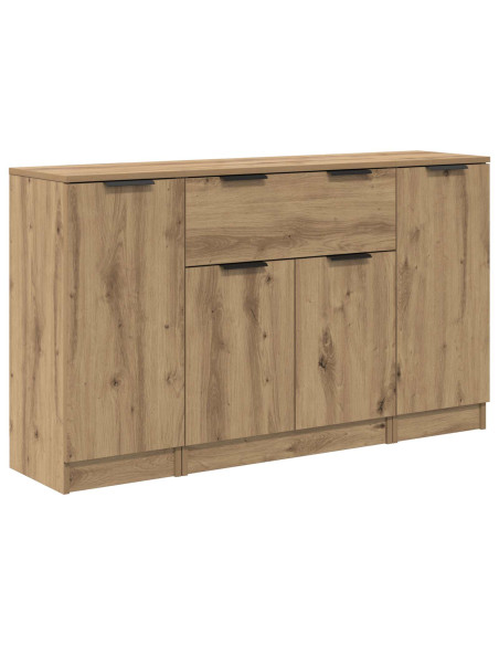 Credenza 3 pcs Rovere artigianale Legno multistrato
