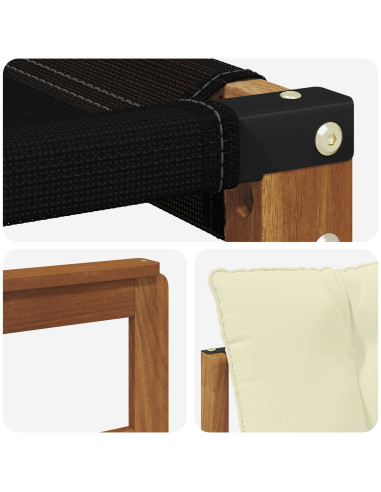 Set di divani con cuscino 3 pcs Naturale e Crema