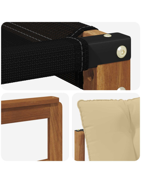 Set di divani con cuscino 3 pcs Naturale e Beige
