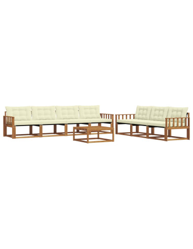Set di divani con cuscino 8 pcs Naturale e Crema