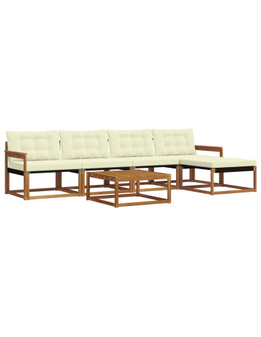 Set di divani con cuscino 6 pcs Naturale e Crema