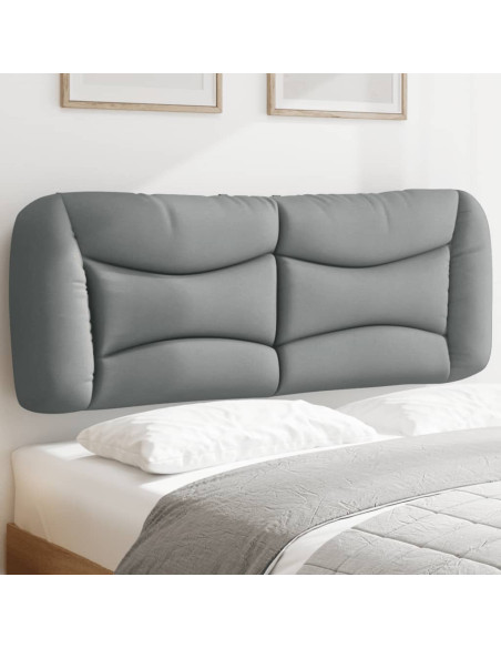 Cuscino Testiera Hvar Grigio Chiaro 137 cm in Tessuto