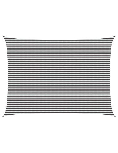 Telo Ombra Antracite e Bianco 5 x 7 m HDPE
