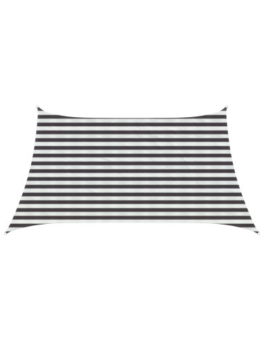 Telo Ombra Antracite e Bianco 3 / 4 x 2 m HDPE