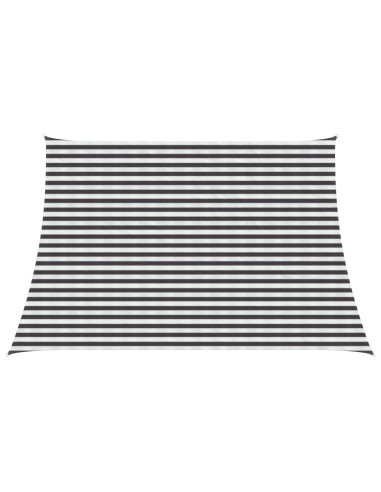 Telo Ombra Antracite e Bianco 3 / 4 x 3 m HDPE