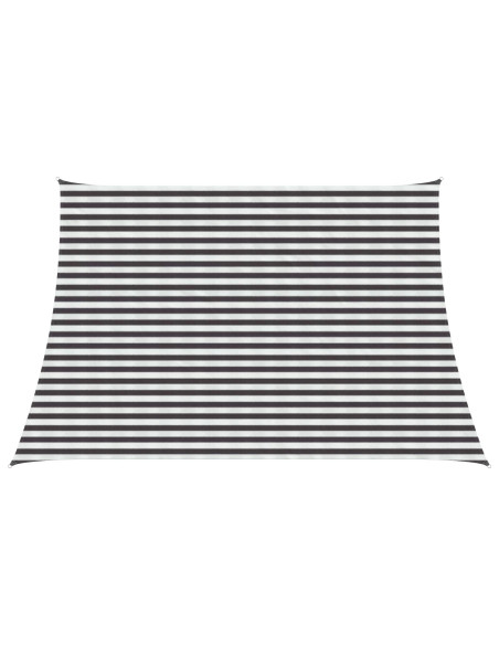 Telo Ombra Antracite e Bianco 4 / 5 x 3 m HDPE