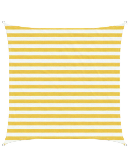 Telo Ombra Giallo e Bianco 2 x 2 m HDPE