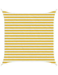 Telo Ombra Giallo e Bianco 2,5 x 2,5 m HDPE
