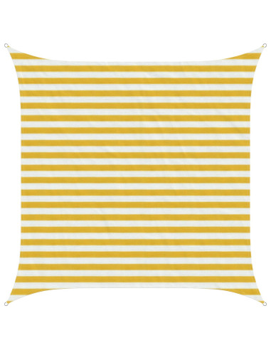 Telo Ombra Giallo e Bianco 2,5 x 2,5 m HDPE