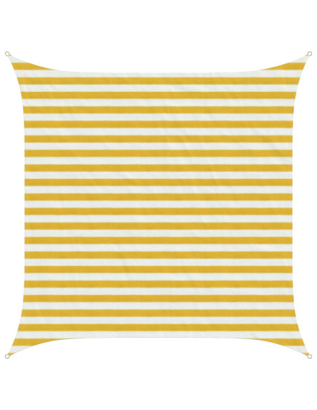 Telo Ombra Giallo e Bianco 2,5 x 2,5 m HDPE