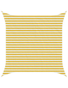 Telo Ombra Giallo e Bianco 3,6 x 3,6 m HDPE