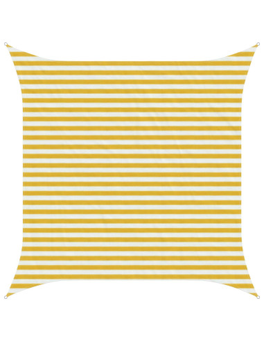 Telo Ombra Giallo e Bianco 3,6 x 3,6 m HDPE