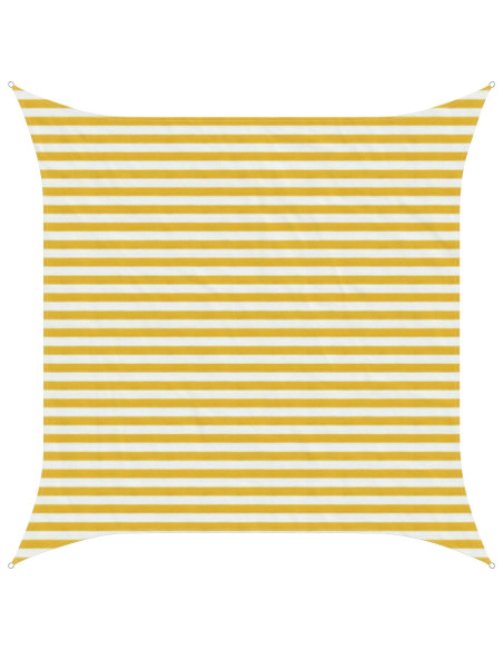 Telo Ombra Giallo e Bianco 3,6 x 3,6 m HDPE