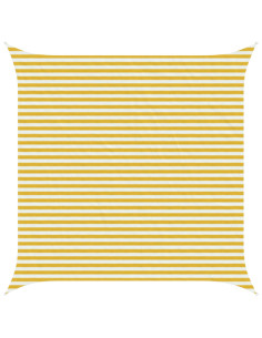 Telo Ombra Giallo e Bianco 4 x 4 m HDPE