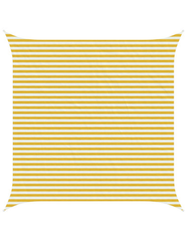Telo Ombra Giallo e Bianco 4,5 x 4,5 m HDPE