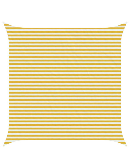 Telo Ombra Giallo e Bianco 4,5 x 4,5 m HDPE
