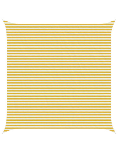 Telo Ombra Giallo e Bianco 5 x 5 m HDPE