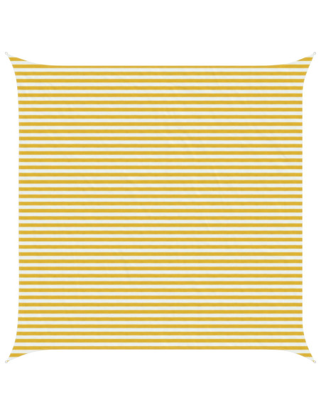 Telo Ombra Giallo e Bianco 5 x 5 m HDPE