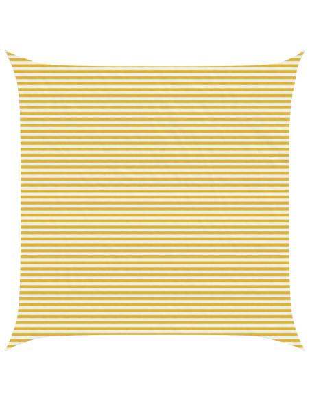 Telo Ombra Giallo e Bianco 6 x 6 m HDPE