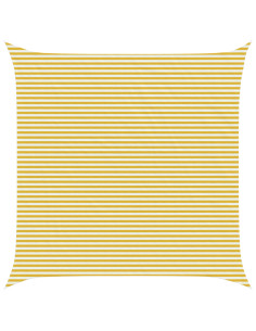 Telo Ombra Giallo e Bianco 7 x 7 m HDPE