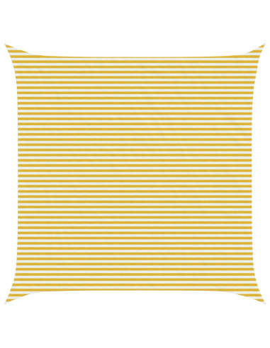 Telo Ombra Giallo e Bianco 7 x 7 m HDPE