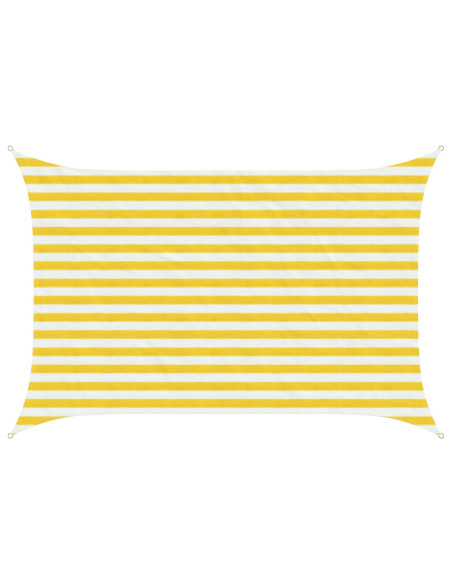 Telo Ombra Giallo e Bianco 2 x 2,5 m HDPE